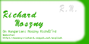 richard moszny business card